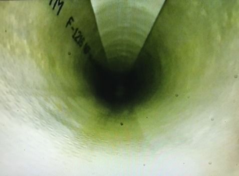 Image of relined pipe from camera